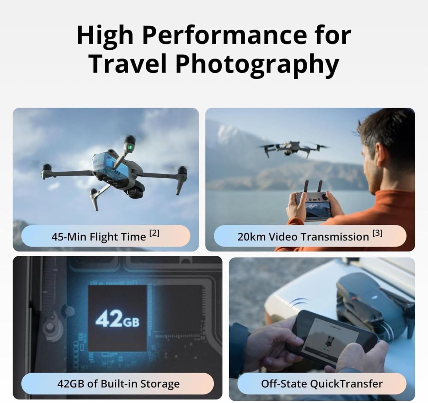 Air 3 Dual 4K Drone with Smart RC & 92 Min Flight