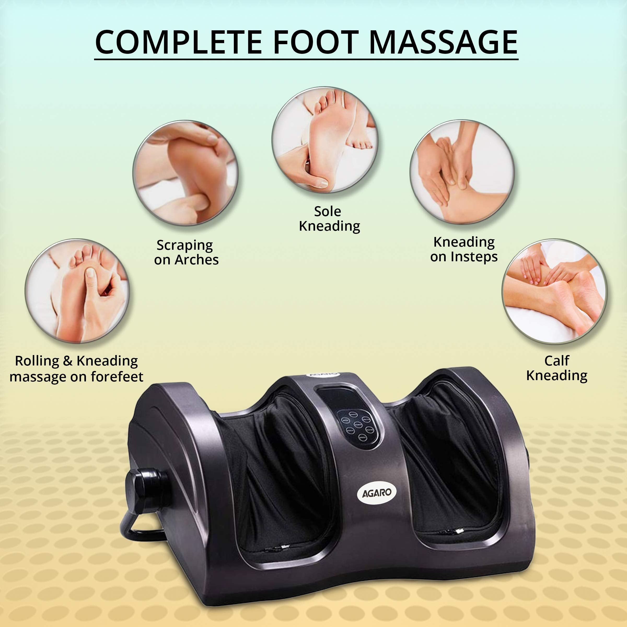 Foot Massager With Remote Control, For Feet, Ankles, Calves, And Legs for All Ages And Genders